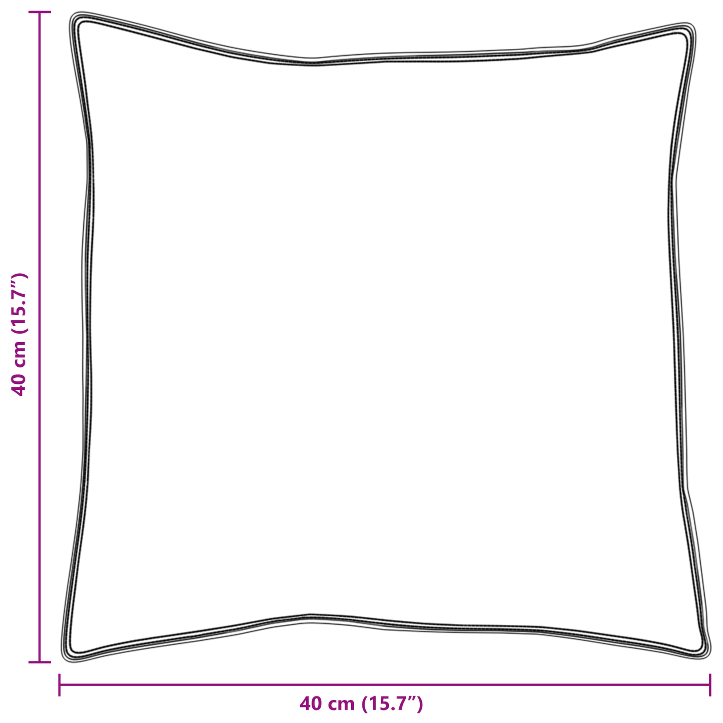 Kussens 2 pcs Wit 40 x 40 cm 130gsm 100% katoen