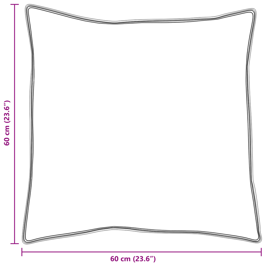 Kussens 2 pcs Wit 60 x 60 cm 130gsm 100% katoen