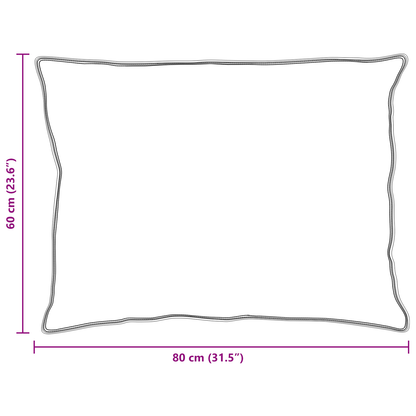 Kussens 2 pcs Wit 60 x 80 cm 130gsm 100% katoen