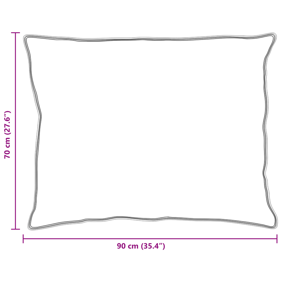 Kussens 2 pcs Wit 70 x 90 cm 130gsm 100% katoen