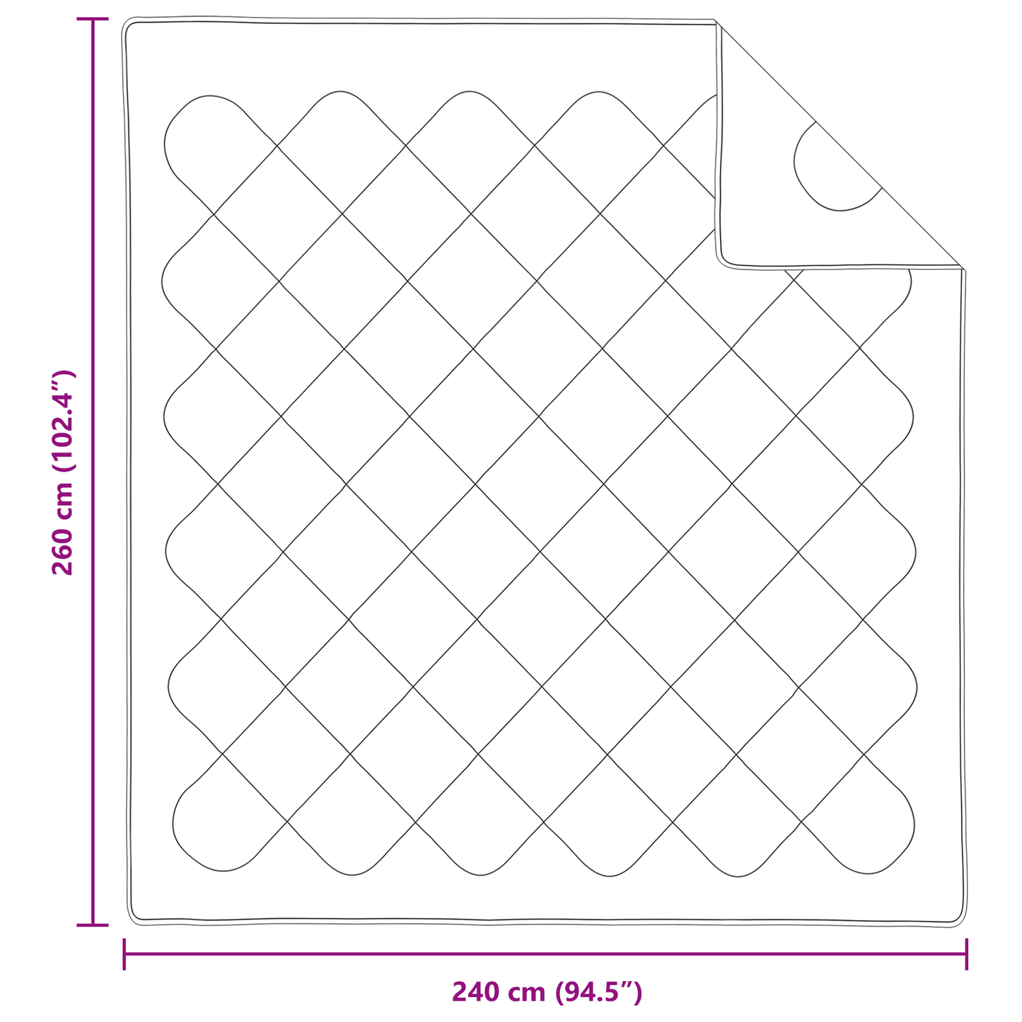 Dekens & Duvets Wit 240 x 260 cm Microvezel