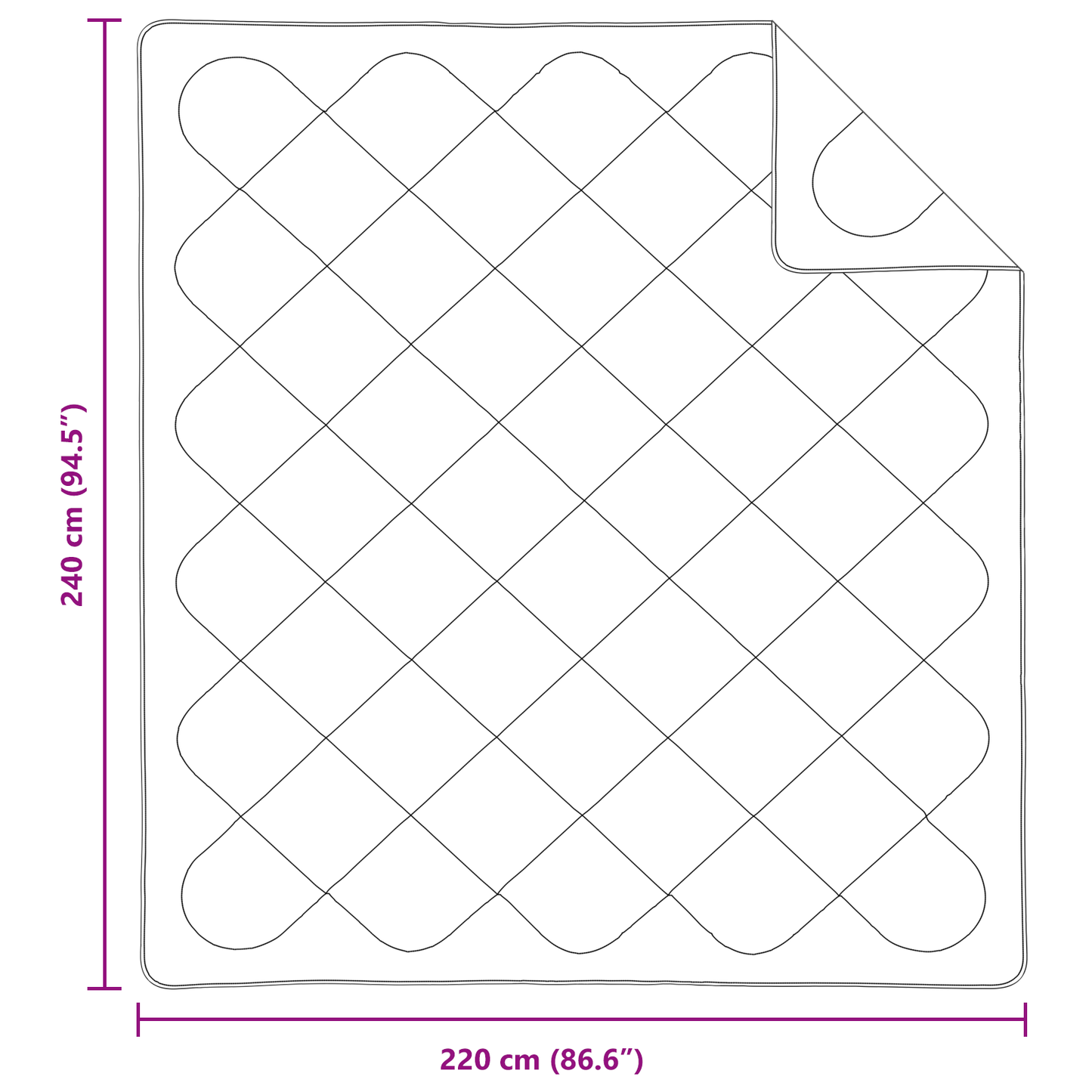 Dekens & Duvets Wit 240 x 220 cm Microvezel