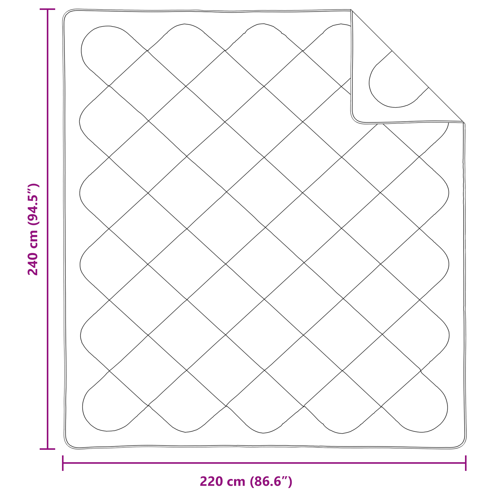 Dekens & Duvets Wit 240 x 220 cm Microvezel