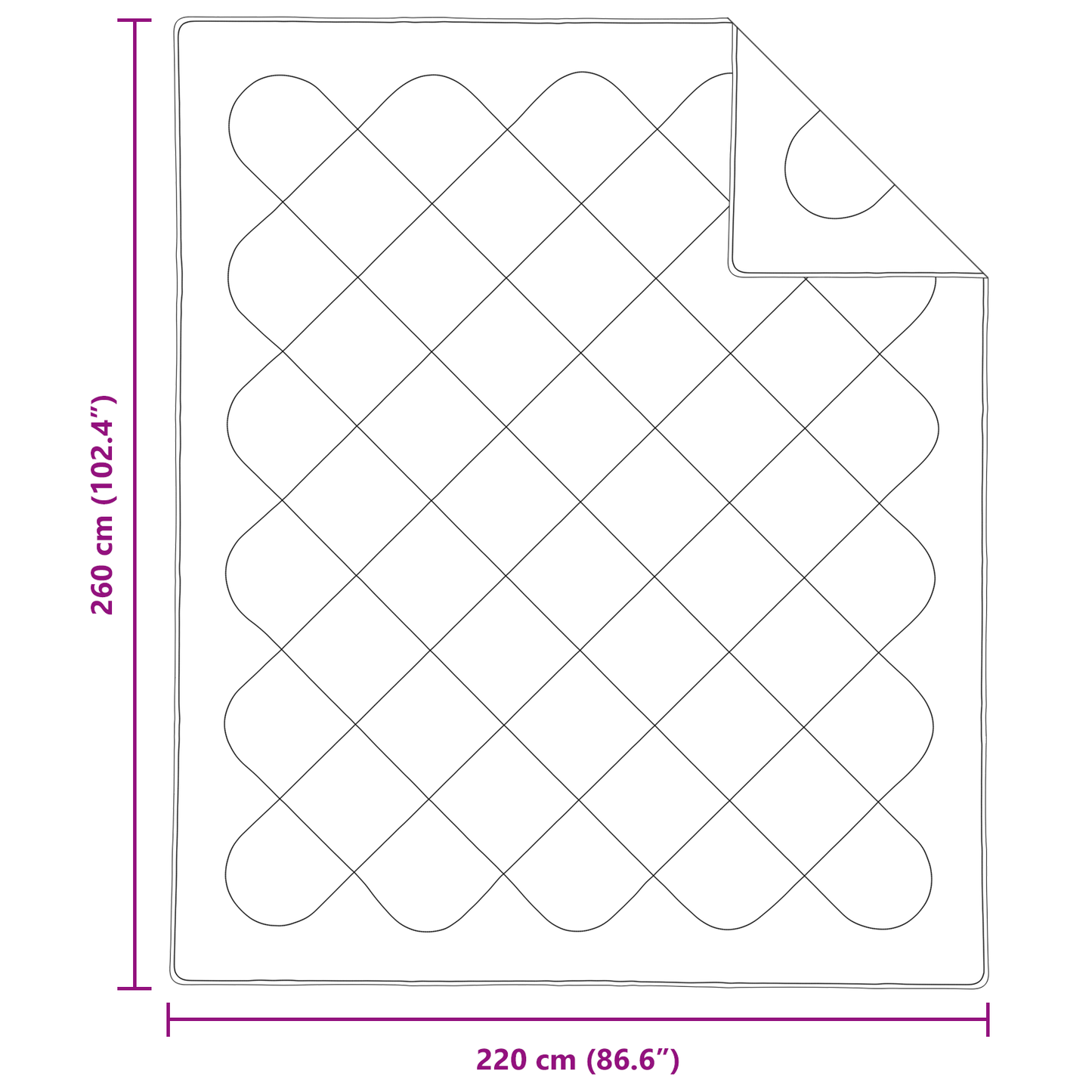 Dekens & Duvets Wit 260 x 220 cm Microvezel