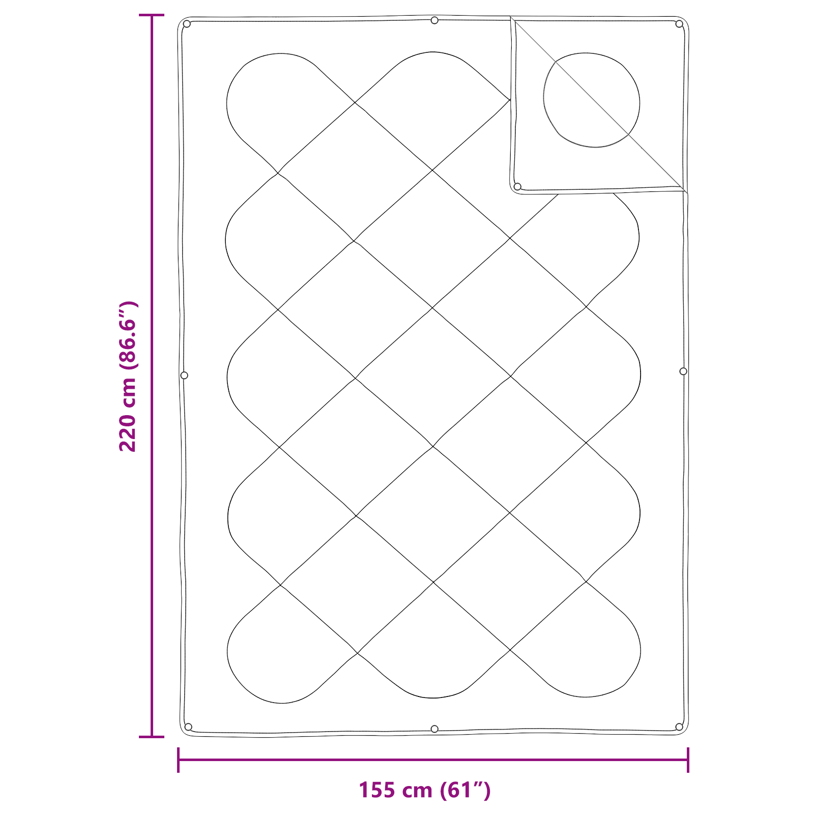 Dekens & Duvets Wit 155 x 220 cm Microvezel