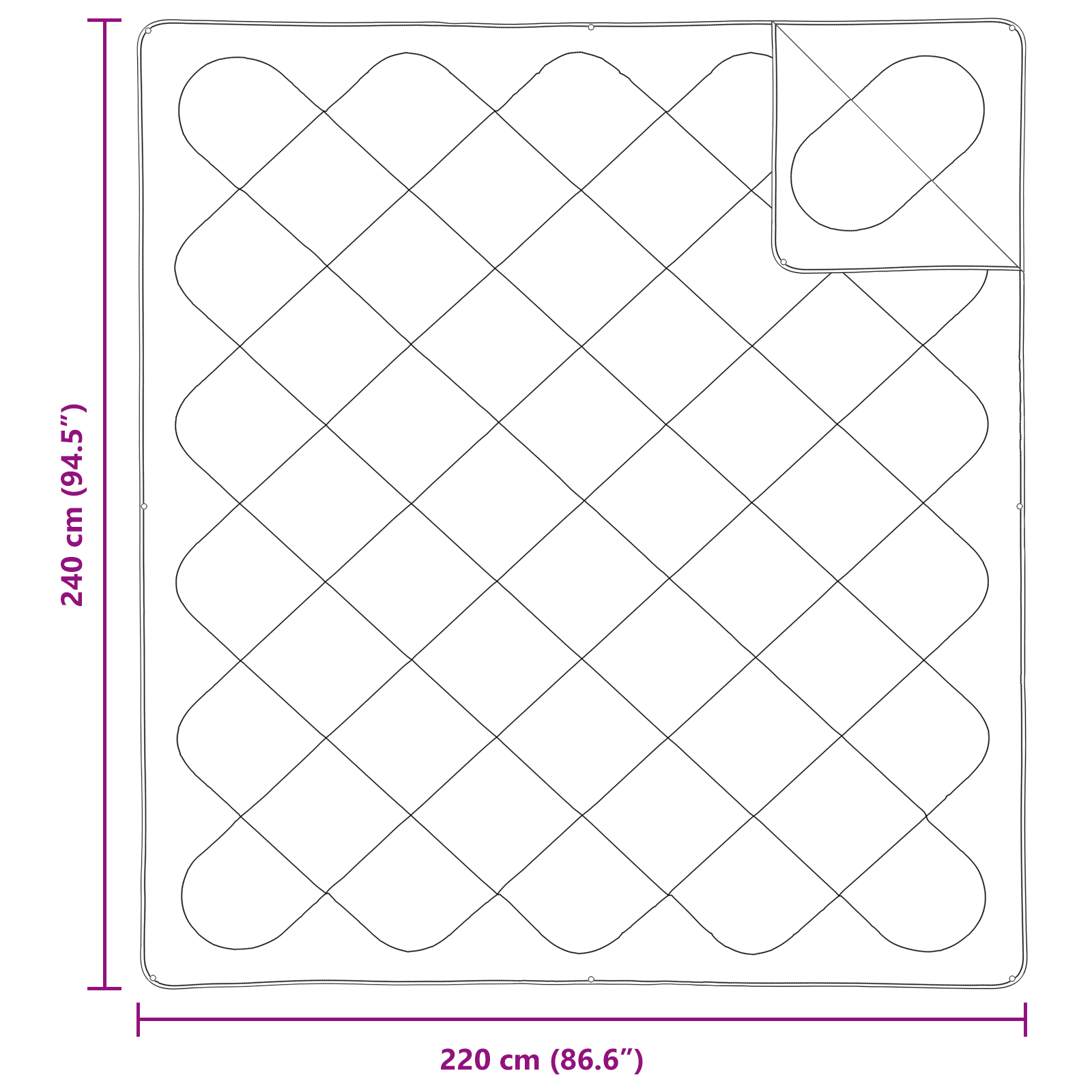 Dekens & Duvets Wit 240 x 220 cm Microvezel