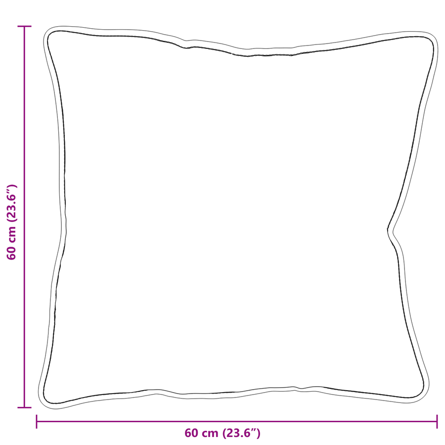 Kussens 2 pcs Wit 60 x 60 cm