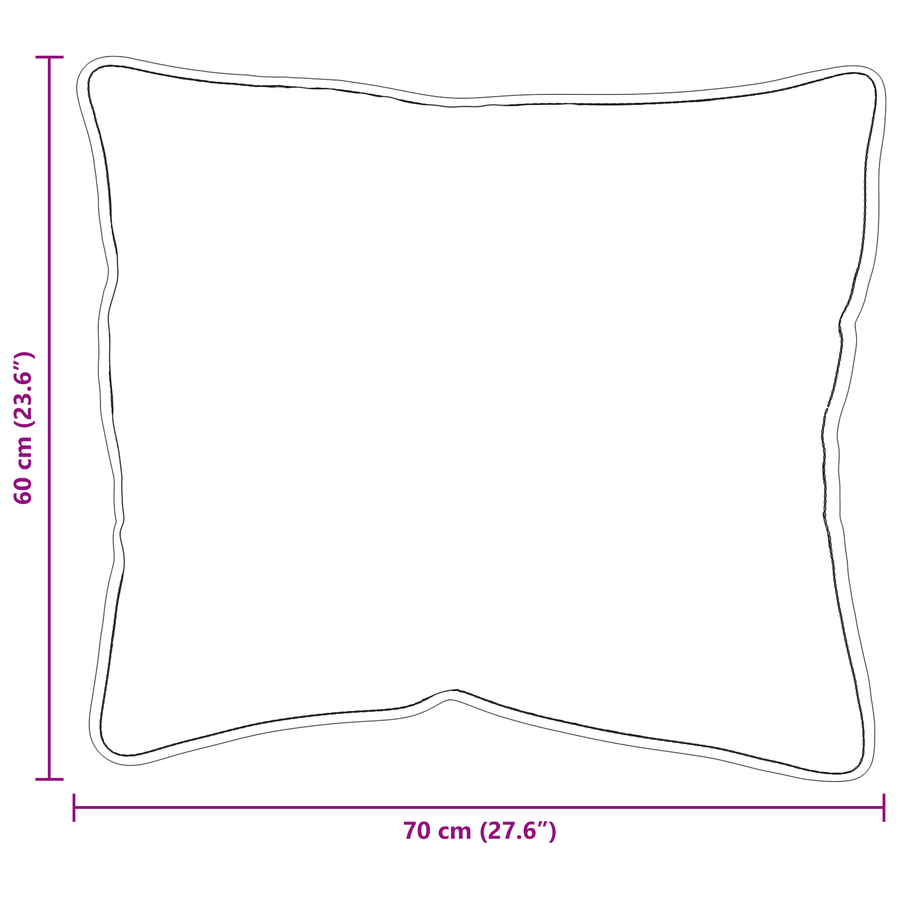 Kussens 2 pcs Wit 60 x 70 cm