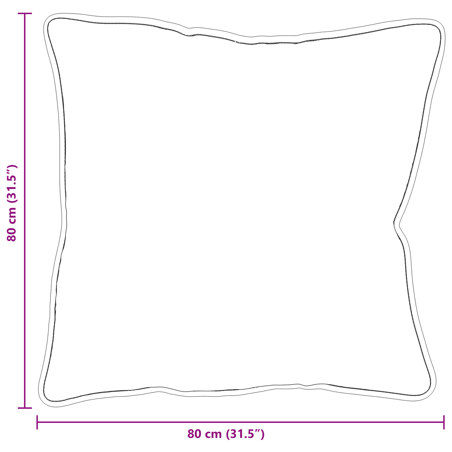 Kussens 2 pcs Wit 80 x 80 cm