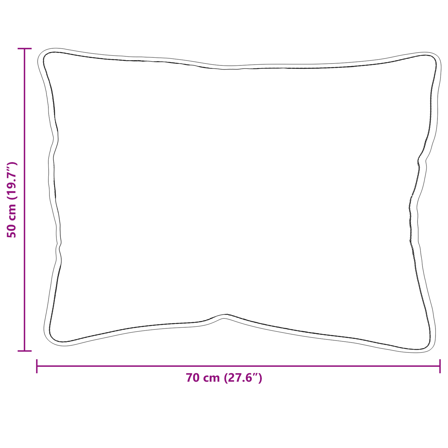 Hoofdkussen Wit 50 x 70 cm 85gsm 100% polyester