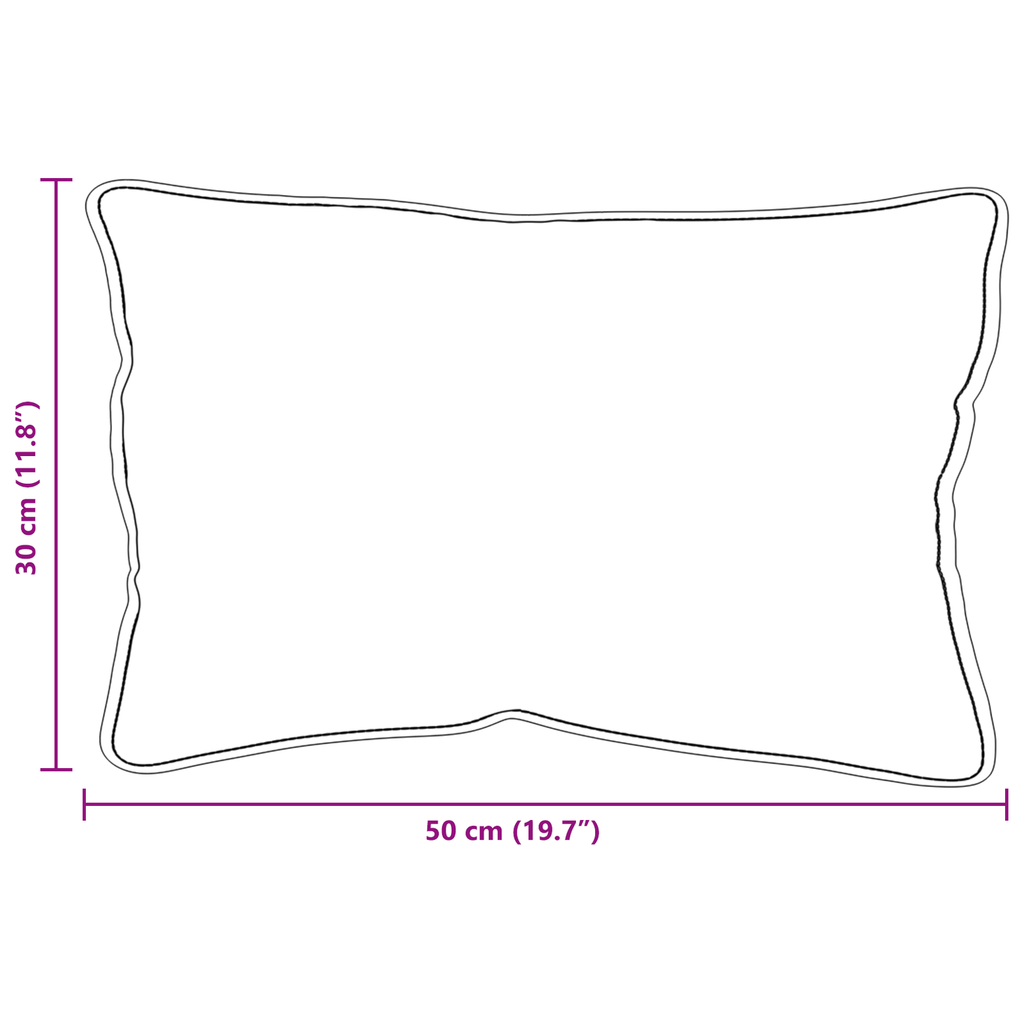 Kussens 2 pcs Wit 30 x 50 cm 85gsm 100% polyester