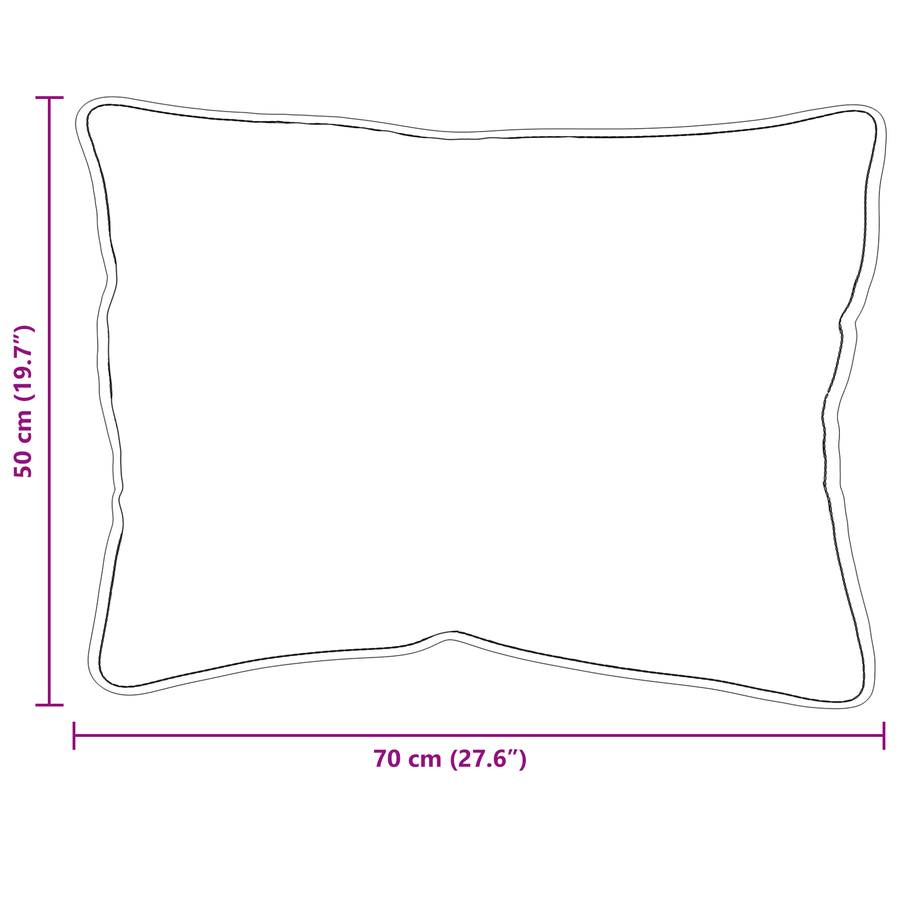Kussens 2 pcs Wit 50 x 70 cm 85gsm 100% polyester