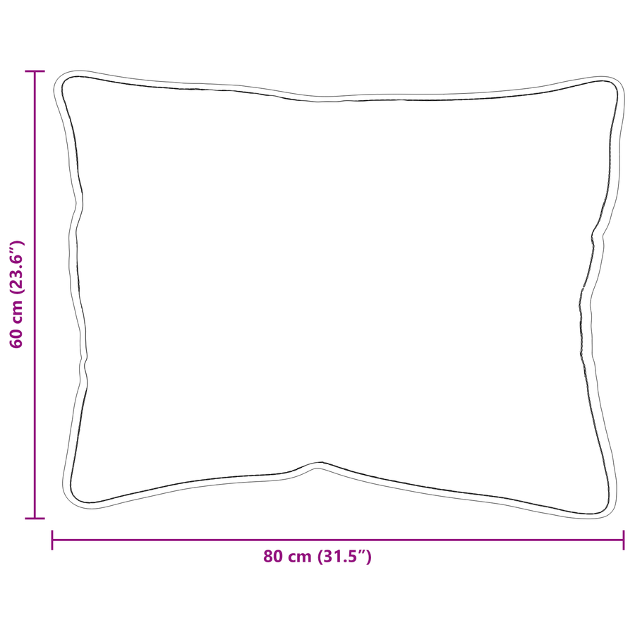 Kussens 2 pcs Wit 60 x 80 cm 85gsm 100% polyester