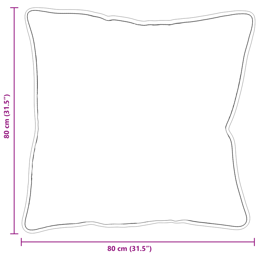 Kussens 2 pcs Wit 80 x 80 cm 85gsm 100% polyester