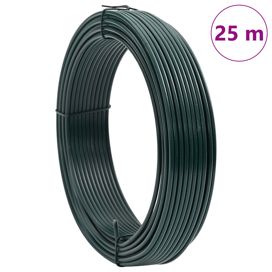 Hek binddraad Groen 25 m PVC-gecoat staal