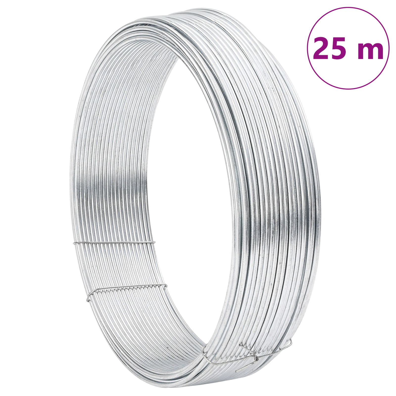 Hek binddraad Zilver 25 m Heet-dip gegalvaniseerd staal