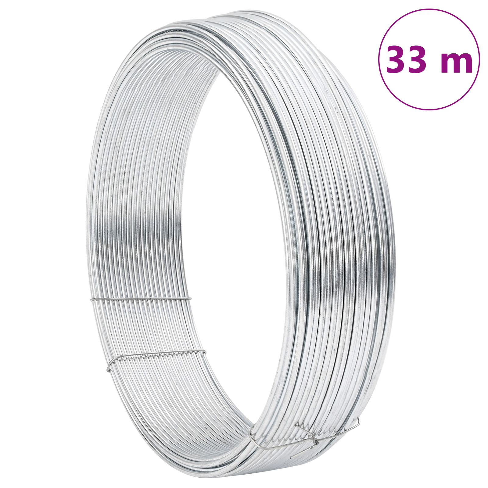 Hek binddraad Zilver 33 m Heet-dip gegalvaniseerd staal