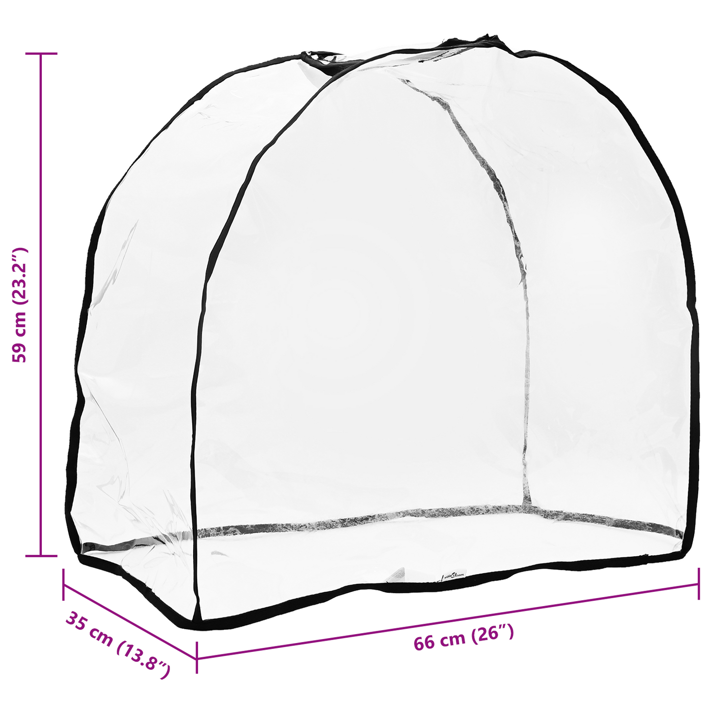 Huisdier buggyhoes Doorzichtig 66 x 35 x 59 cm PVC