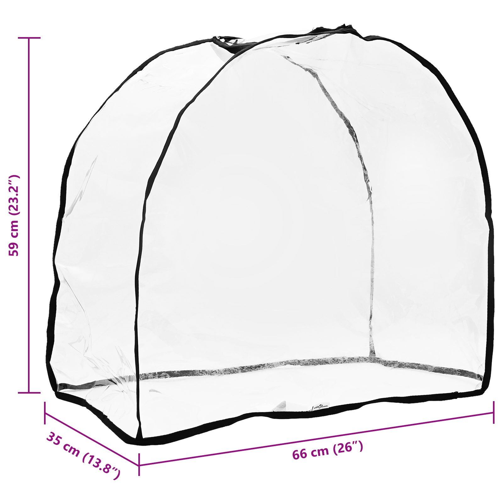Huisdier buggyhoes Doorzichtig 66 x 35 x 59 cm PVC