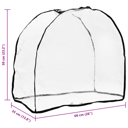 Huisdier buggyhoes Doorzichtig 66 x 35 x 59 cm PVC