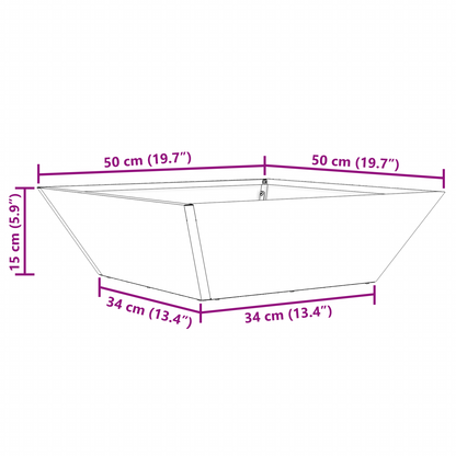 Plastic Plantenbak 5 pcs Wit 50 x 50 x 15 cm Staal