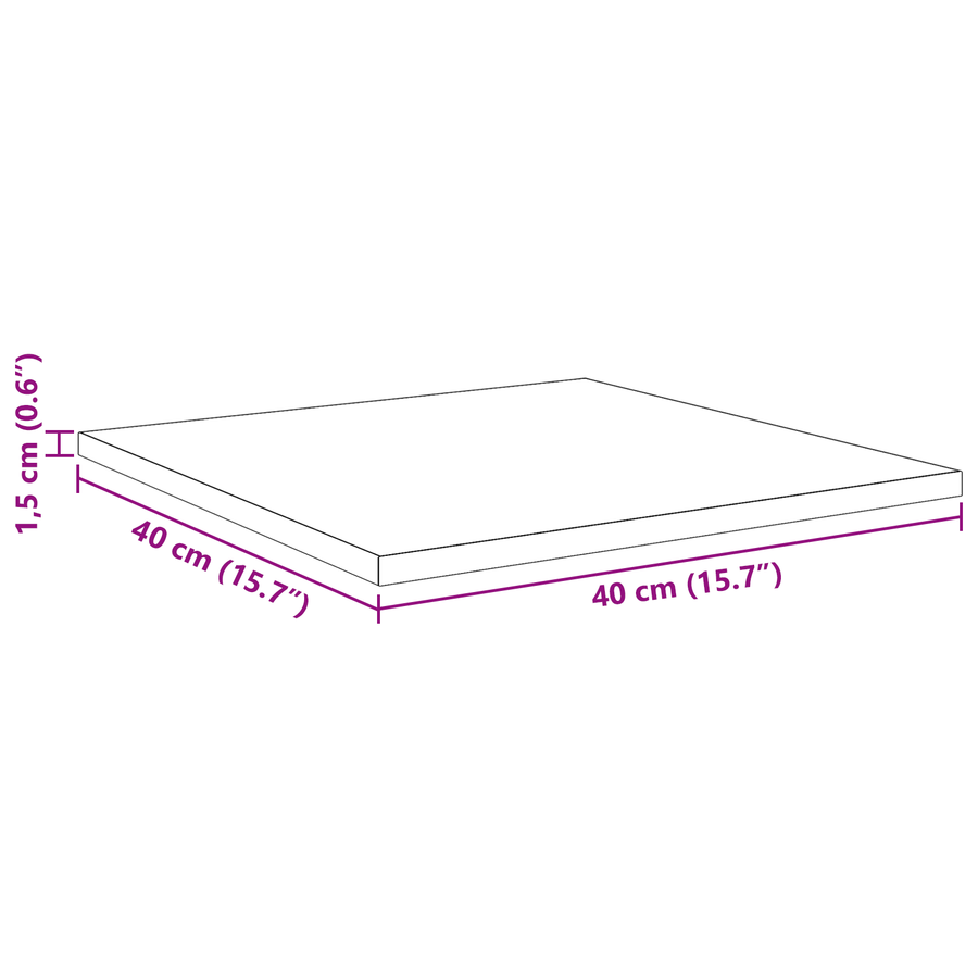 Wandplanken Zwart Eiken Hout 40 x 40 x 1.5 cm Stapelbaar