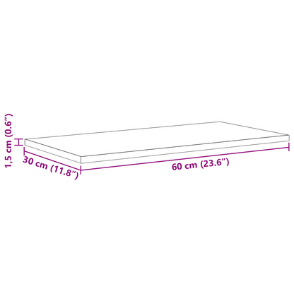 Wandplanken Zwart Eiken MDF 60 x 30 x 1.5 cm Rechthoekig
