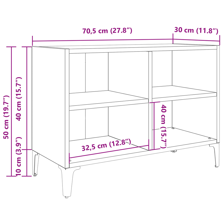 TV-meubel Artisan Eiken Artisan Eiken Bewerkt hout Medium