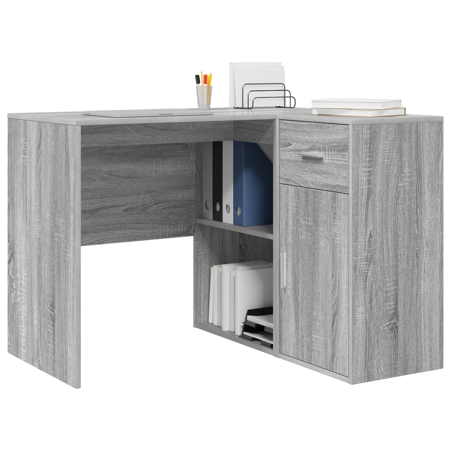 Hoekbureau Grijs Sonoma 102x88x75 cm Engineered Hout