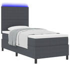 Boxspring bed 80x200 cm donkergrijs met LED