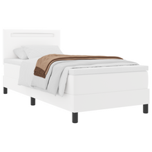Boxspringbed met matras kunstleer grijs 100x200 cm