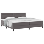 Boxspringbed met matras 200x200 cm grijs kunstleer