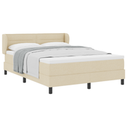 Boxspringbed 140x200 cm crème met matras