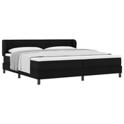 Boxspringbed met matras 200x200 cm zwart stof