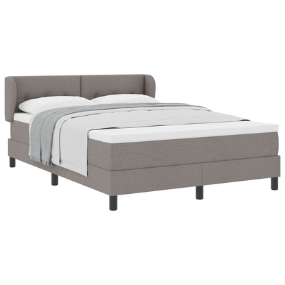 Boxspringbed met matras stof taupe 140x200 cm