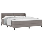 Box spring bed with mattress with headboard Taupe 180 x 200 cm Fabric