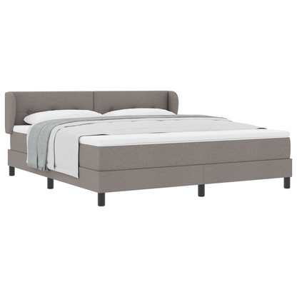 Boxspringbed met matras stof taupe 180x200 cm