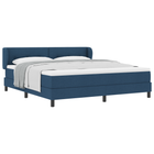 Box spring bed with mattress with headboard Blue 180 x 200 cm Fabric