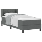 Box spring bed with mattress Dark grey 80 x 200 cm Fabric