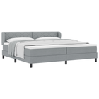 Boxspringbed met matras 200x200 cm lichtgrijs