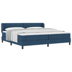 Boxspringbed 200x200 cm blauw stof