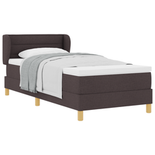 Boxspringbed met matras stof donkerbruin 90x200 cm