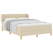 Boxspringbed 140x190 cm crème met matras
