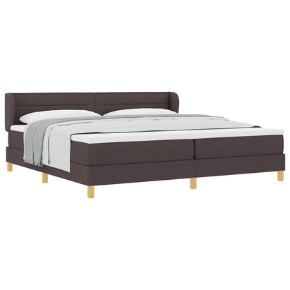 Bedombouw met matras stof donkerbruin 200x200 cm