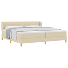 Boxspringbed 200x200 cm crème stof