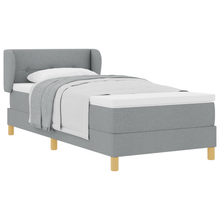 Boxspringbed met matras stof lichtgrijs 100x200 cm