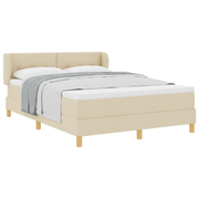 Boxspringbed 140x200 cm crème stof