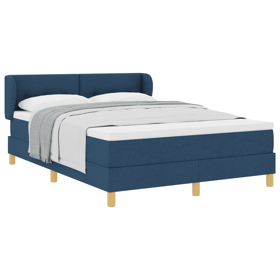 Boxspringbed met Matras Blauw 160x200 cm Stof