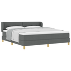 Boxspringbed 180x200 cm donkergrijs stof