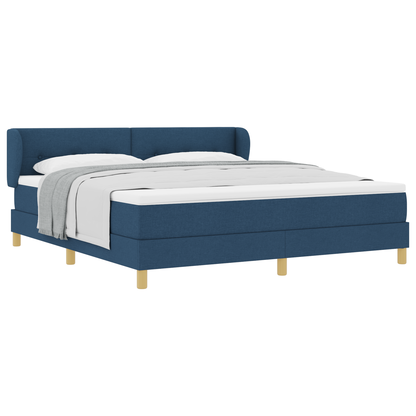 Boxspringbed met matras stof blauw 180x200 cm